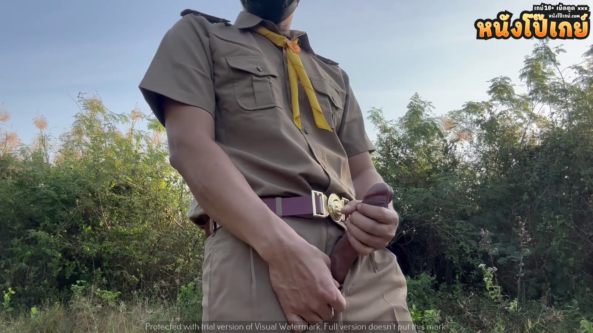 คลิปโป๊เกย์ ลูกเสือพาเสียว ไปเข้าค่ายแล้วเกิดเงี่ยนระหว่างเดินทางไกล ตั้งกล้องถ่ายคลิปชักว่าวโชว์เงี่ยนๆ สาวควยชักเสียวๆจนน้ำควยแตก