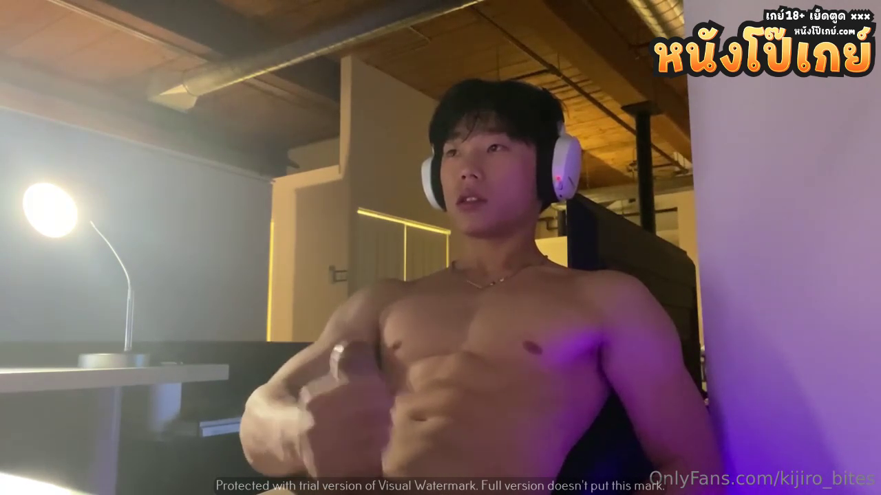 คลิปโป๊เกย์ kijiro_bites Onlyfans หนุ่มเกาหลี หน้าหล่อกล้ามแน่น งานโคตรดี ตั้งกล้องถ่ายคลิปเสียวชักว่าวช่วยตัวเองโชว์บนเก้าอี้จนน้ำแตก