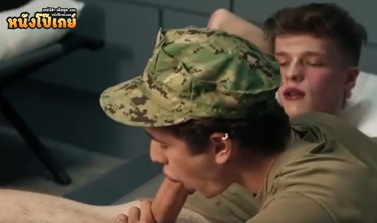 คลิปโป๊เกย์ เด็ดสุด! Jake Preston & Marco Alessandro เย็ดสามคนในห้องนอนของทหารหุ่นล่ำๆเย็ดกันมัน